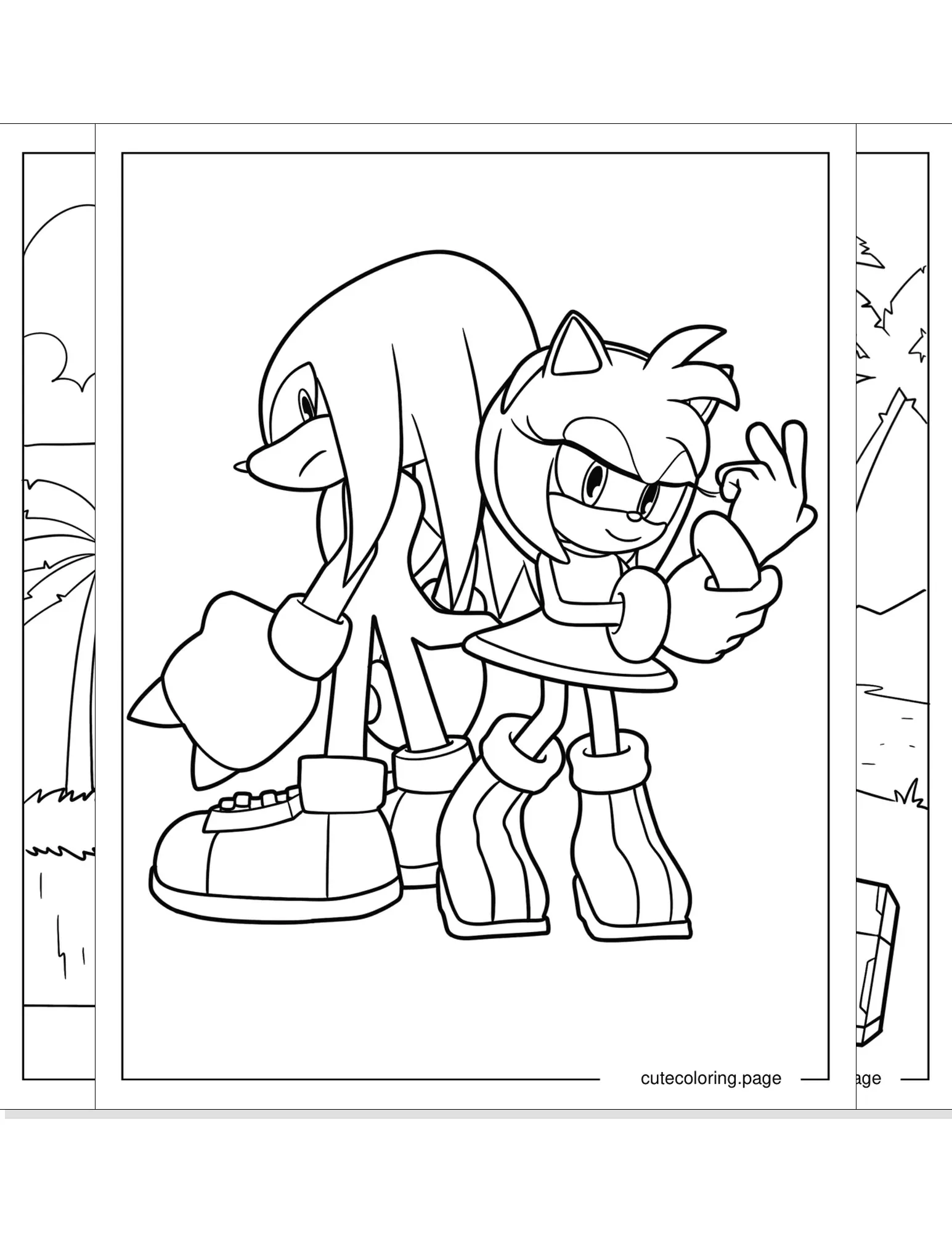 amy rose coloring pages coloring page