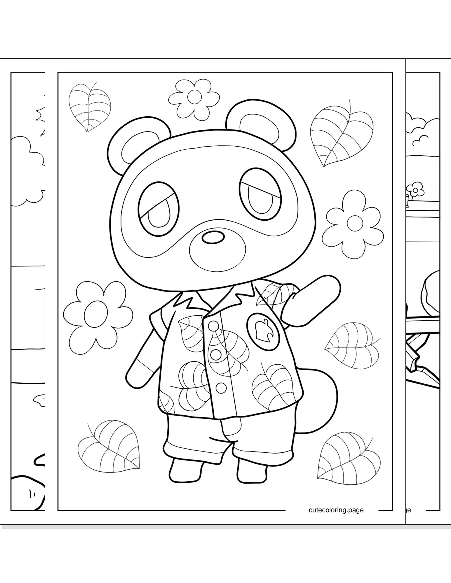 animal crossing coloring pages coloring page