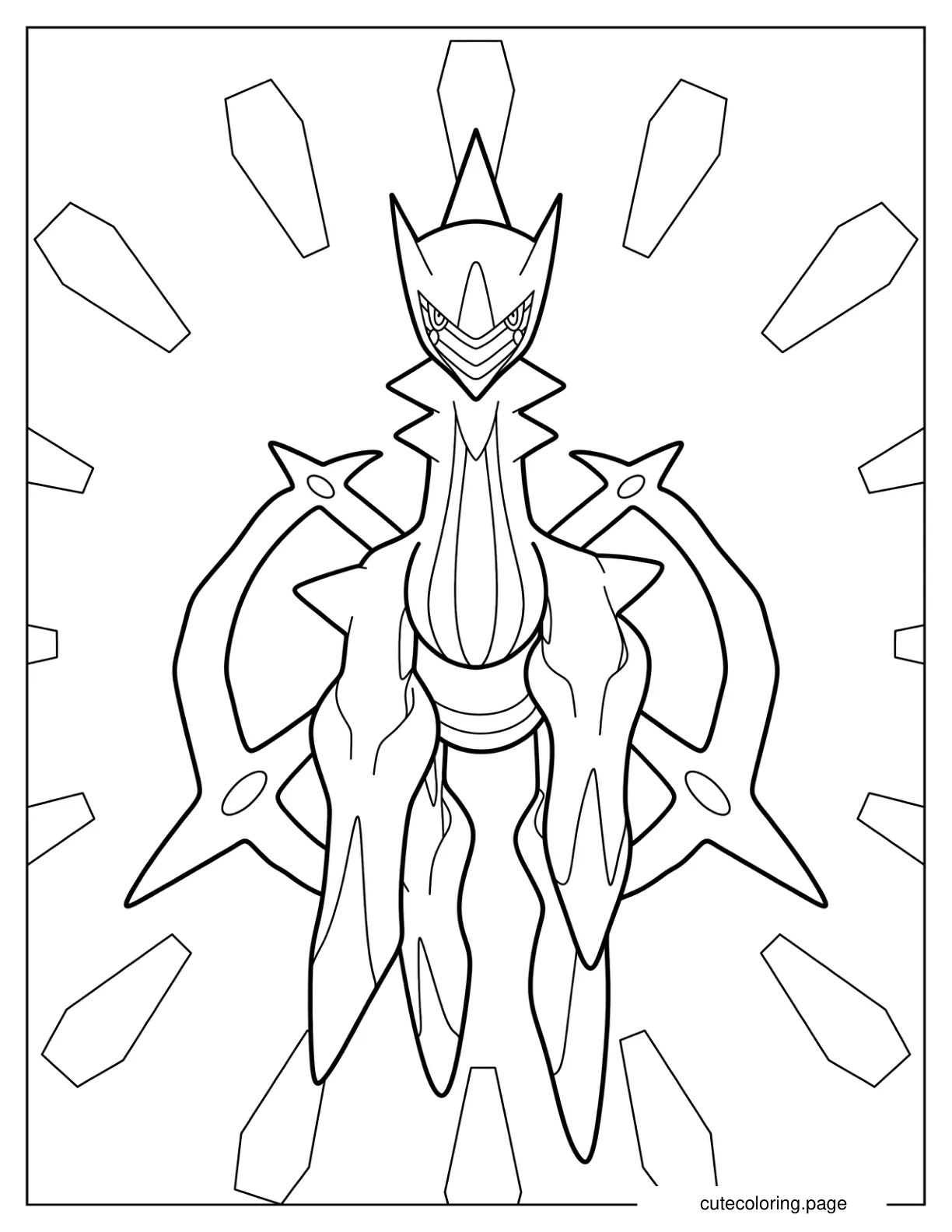 Arceus And The Jewel Of Life Outline Coloring Sheet For Kids coloring page