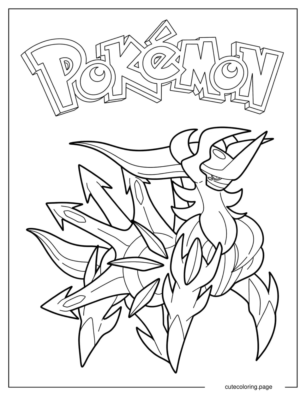 Arceus Pokemon Poster coloring page