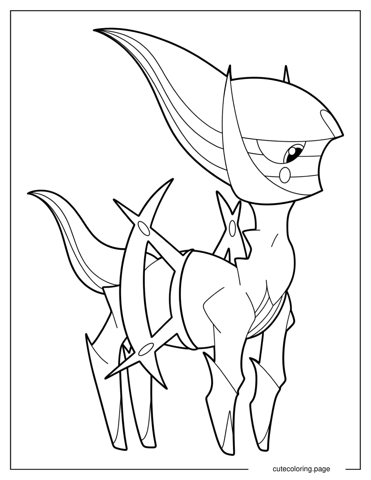 Kawaii Chibi Arceus Coloring Sheet For Preschoolers coloring page