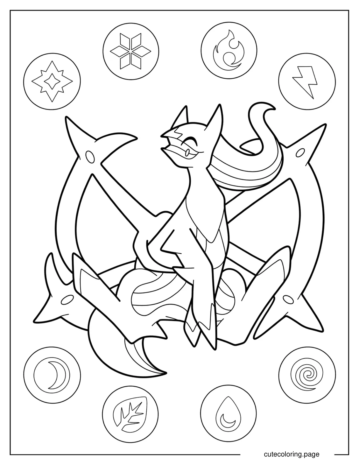 Majestic Arceus Coloring Sheet coloring page