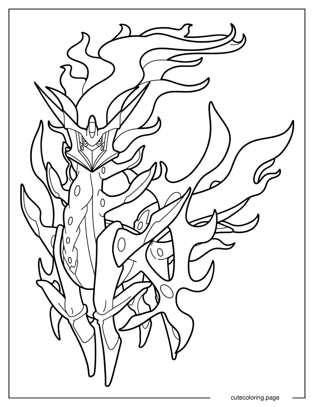 Mega Arceus Evolution Coloring Page coloring page