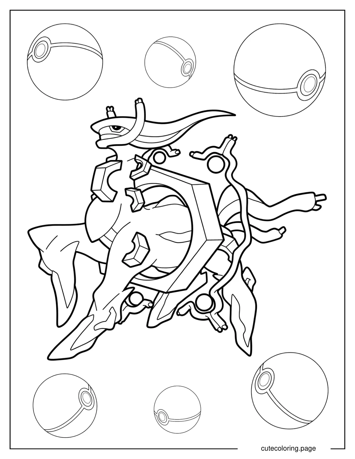 Meltan God Form Arceus Coloring Page coloring page