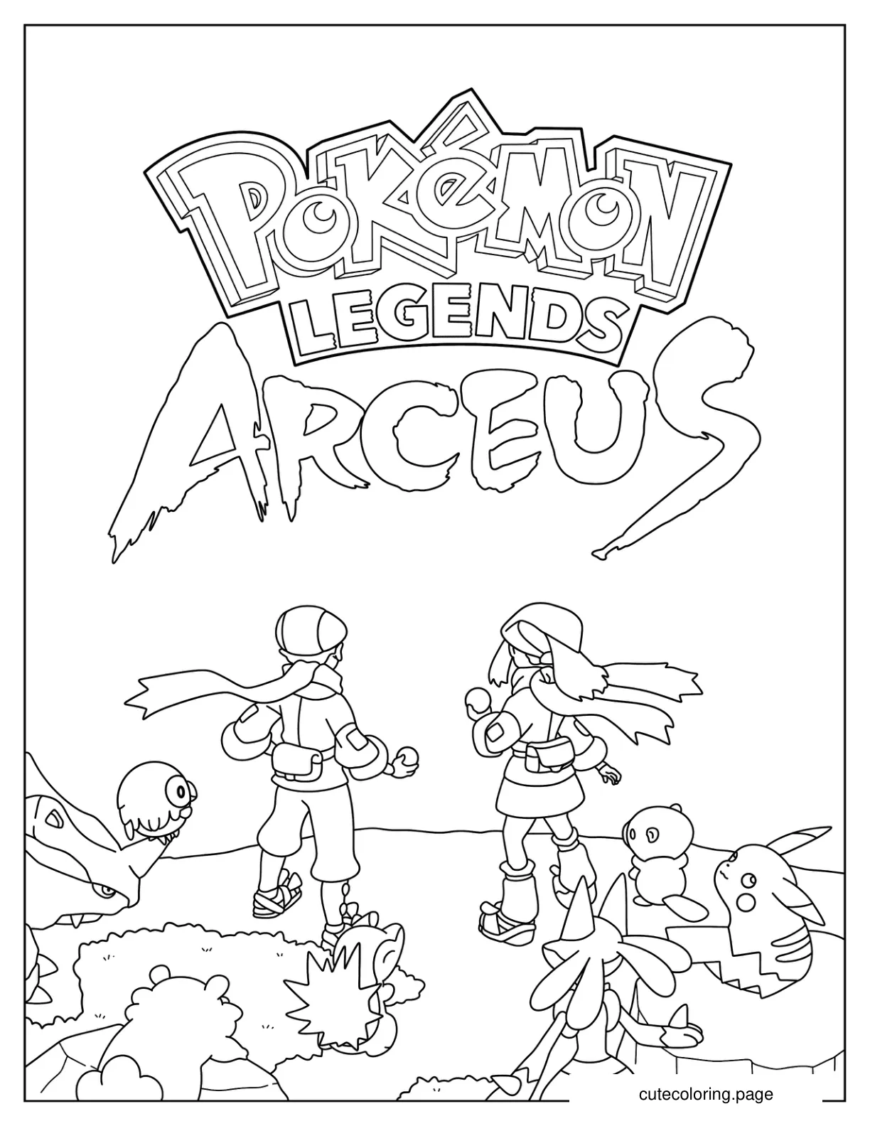 Pokemon Legends Arceus Poster coloring page