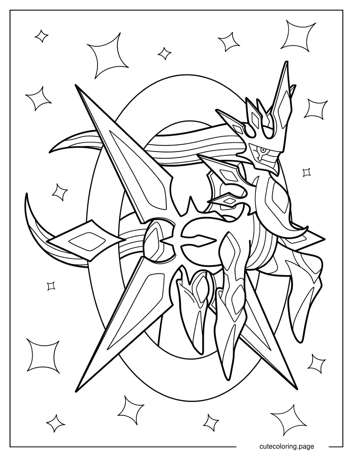 Primal Arceus Coloring Page coloring page