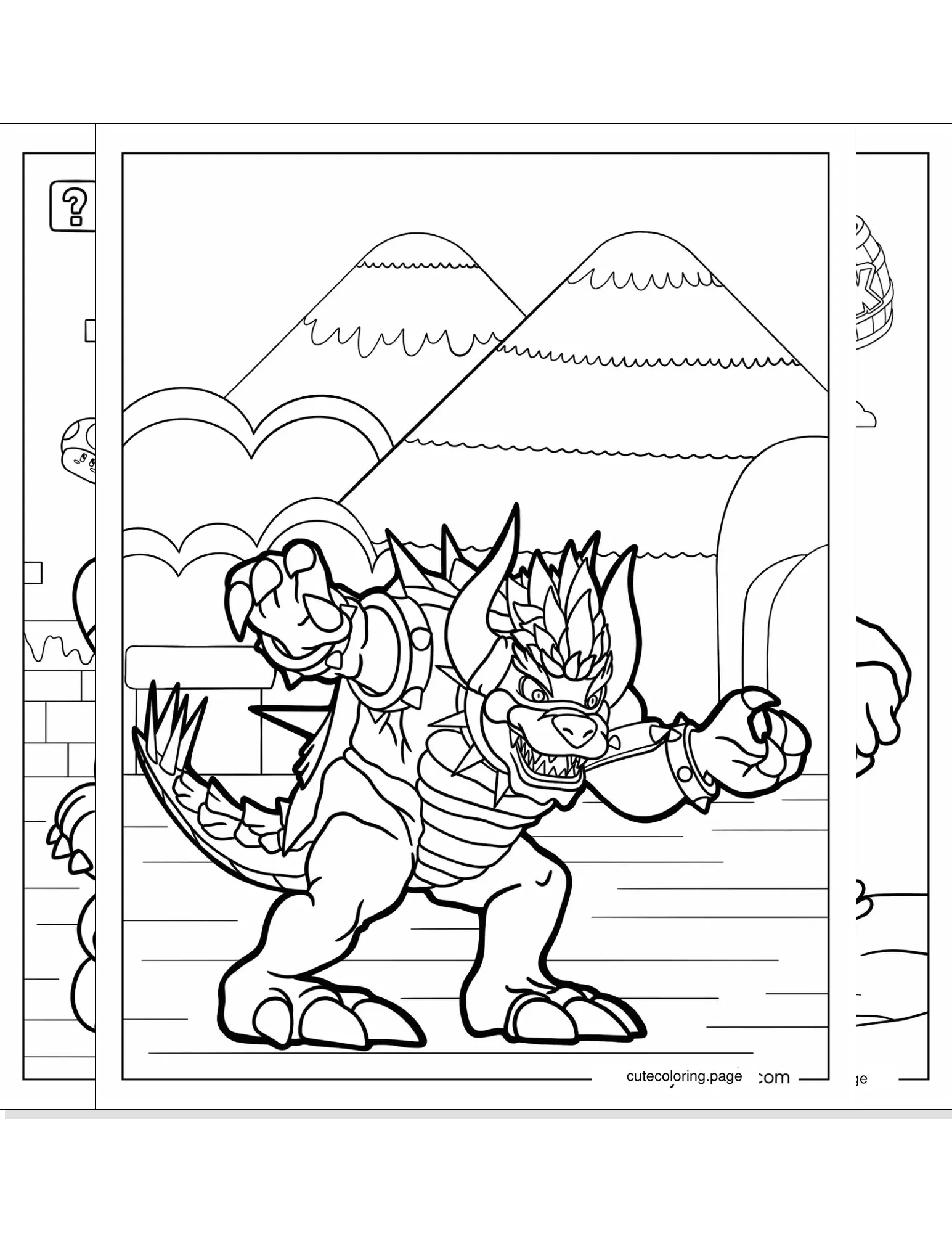 bowser coloring pages coloring page