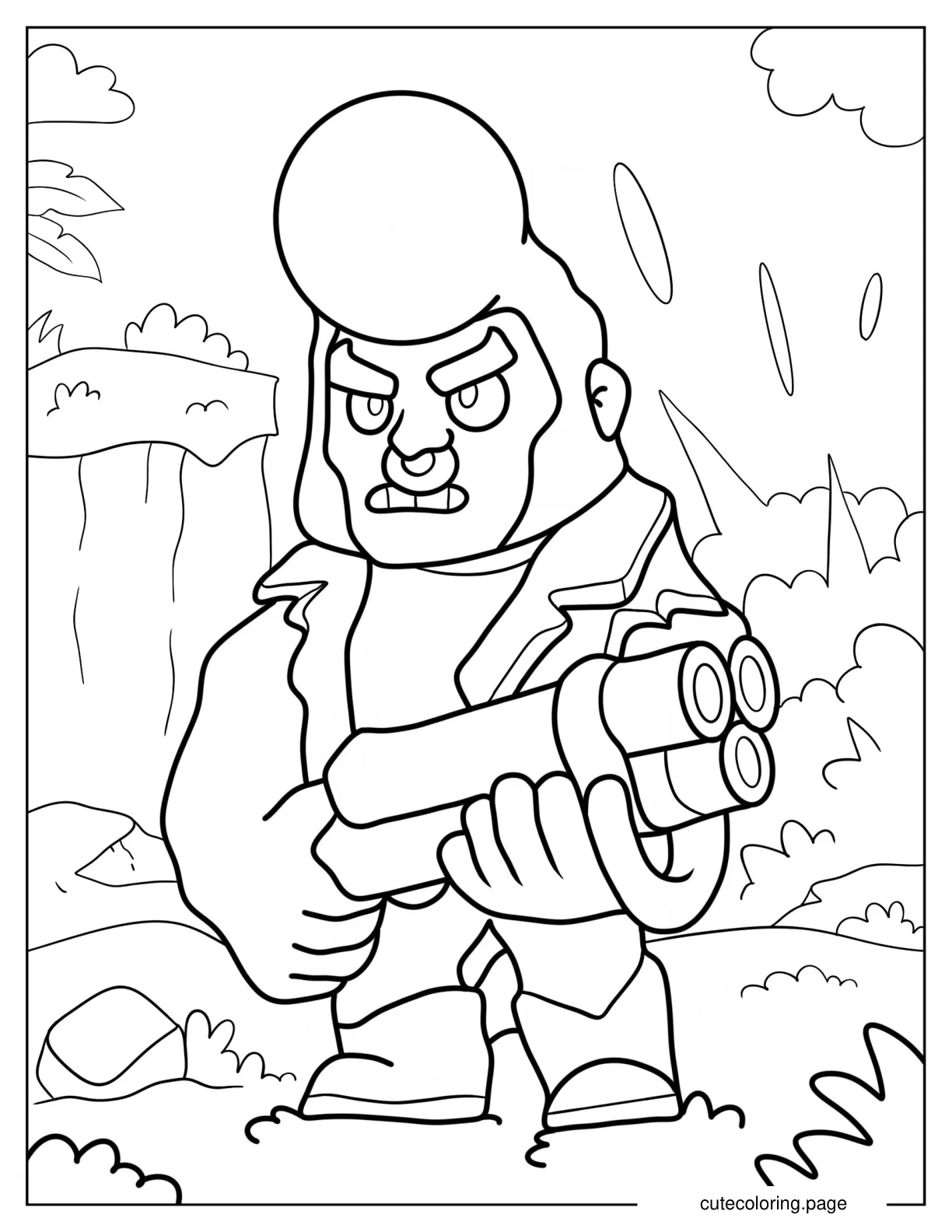 Easy Bull Brawler Coloring Page coloring page