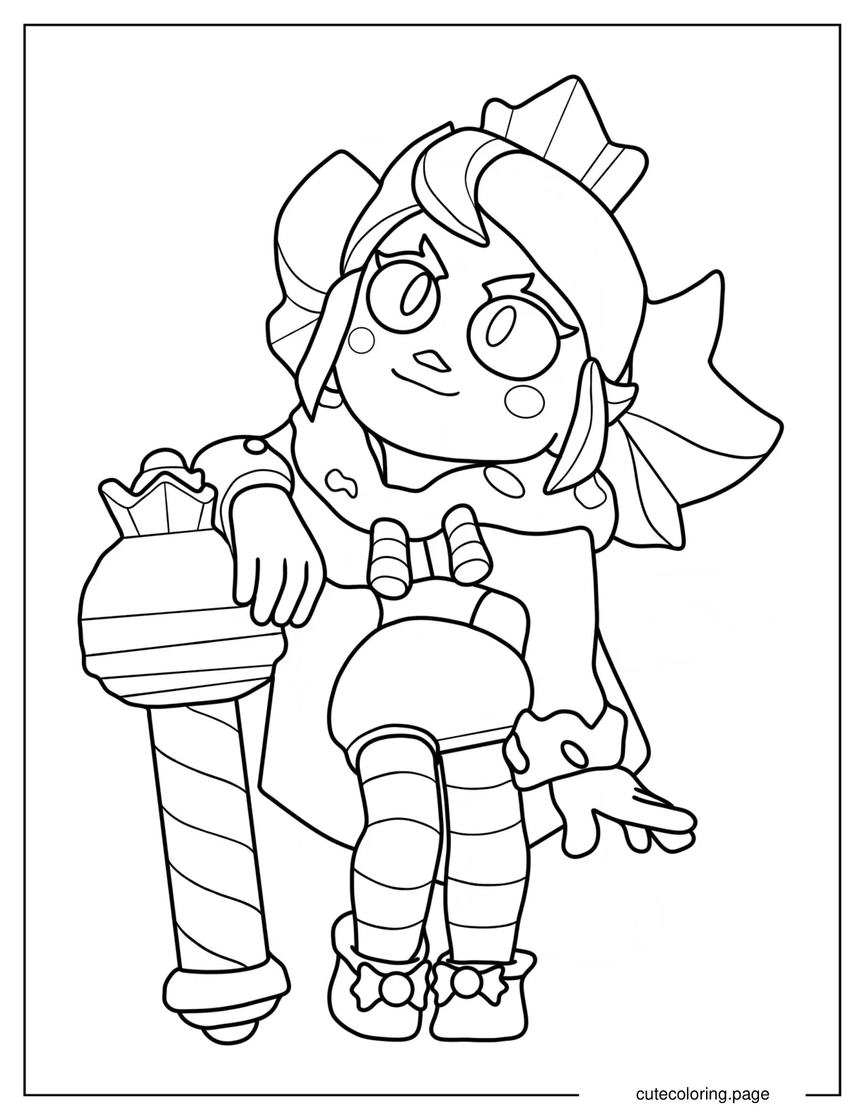 Easy Smiling Mandy Coloring Sheet For Preschoolers coloring page