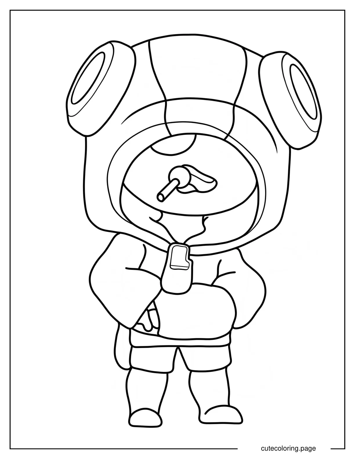 Leon Eating Lollipop coloring page