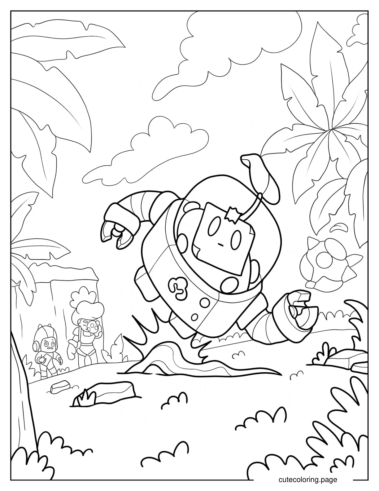 Sprout Running Away From Rosa Coloring Page coloring page