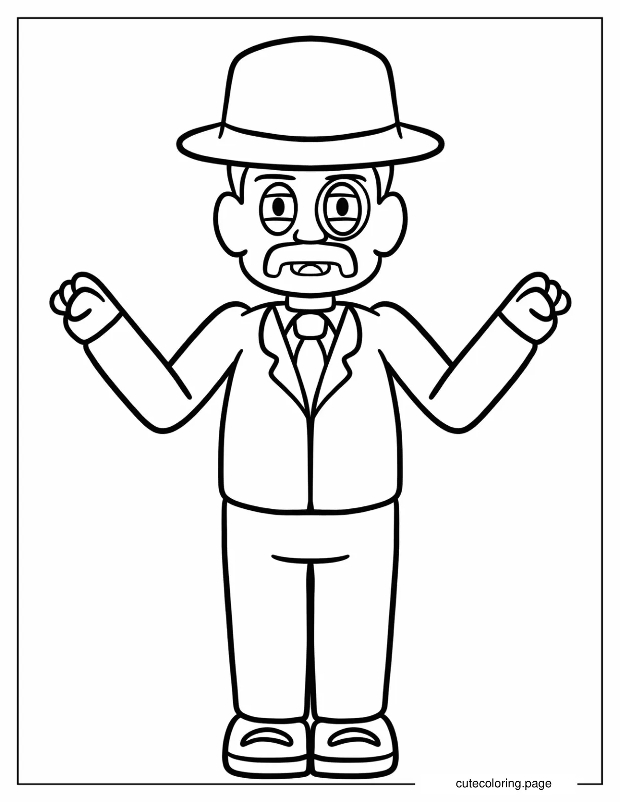 Chibi Warren Charles III Coloring Page For Kids coloring page