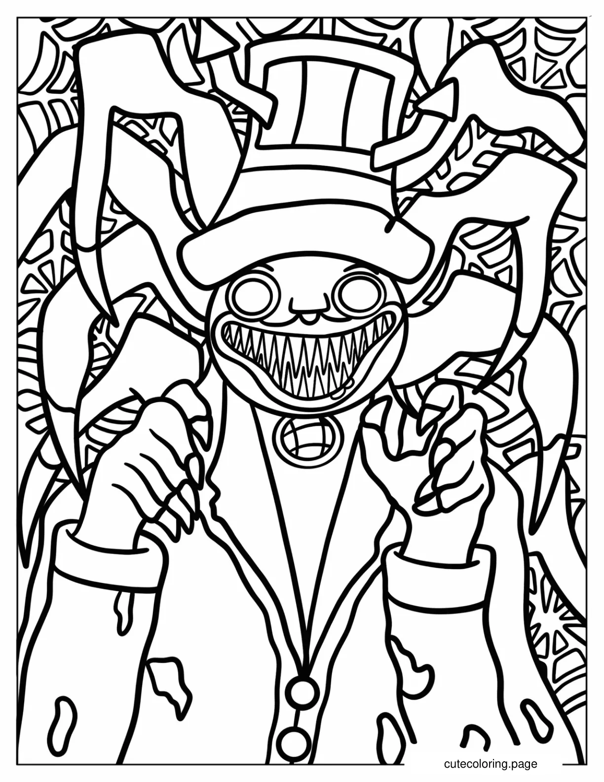 Human Choo Choo Charles Coloring Page coloring page