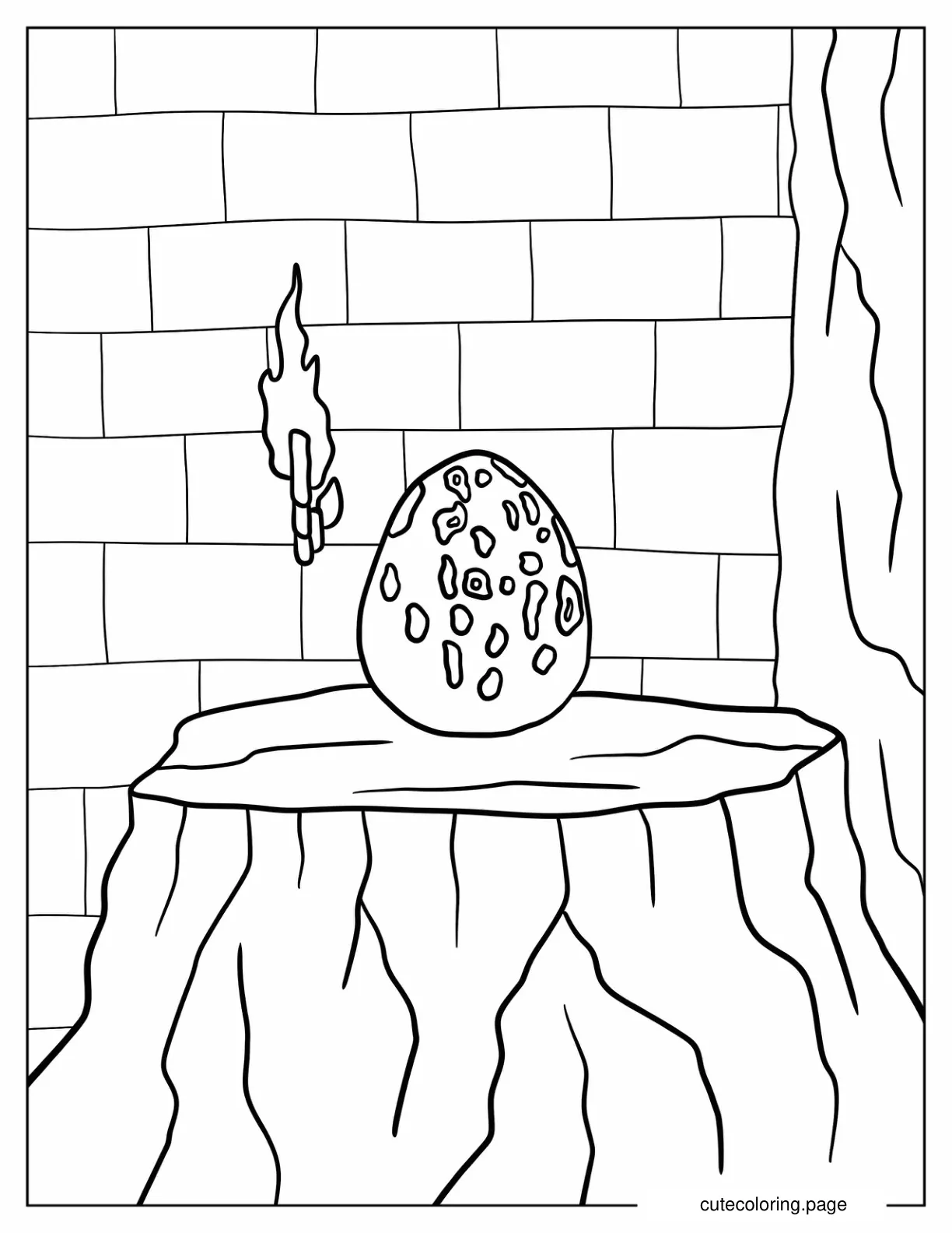 Monster Egg Coloring Page coloring page