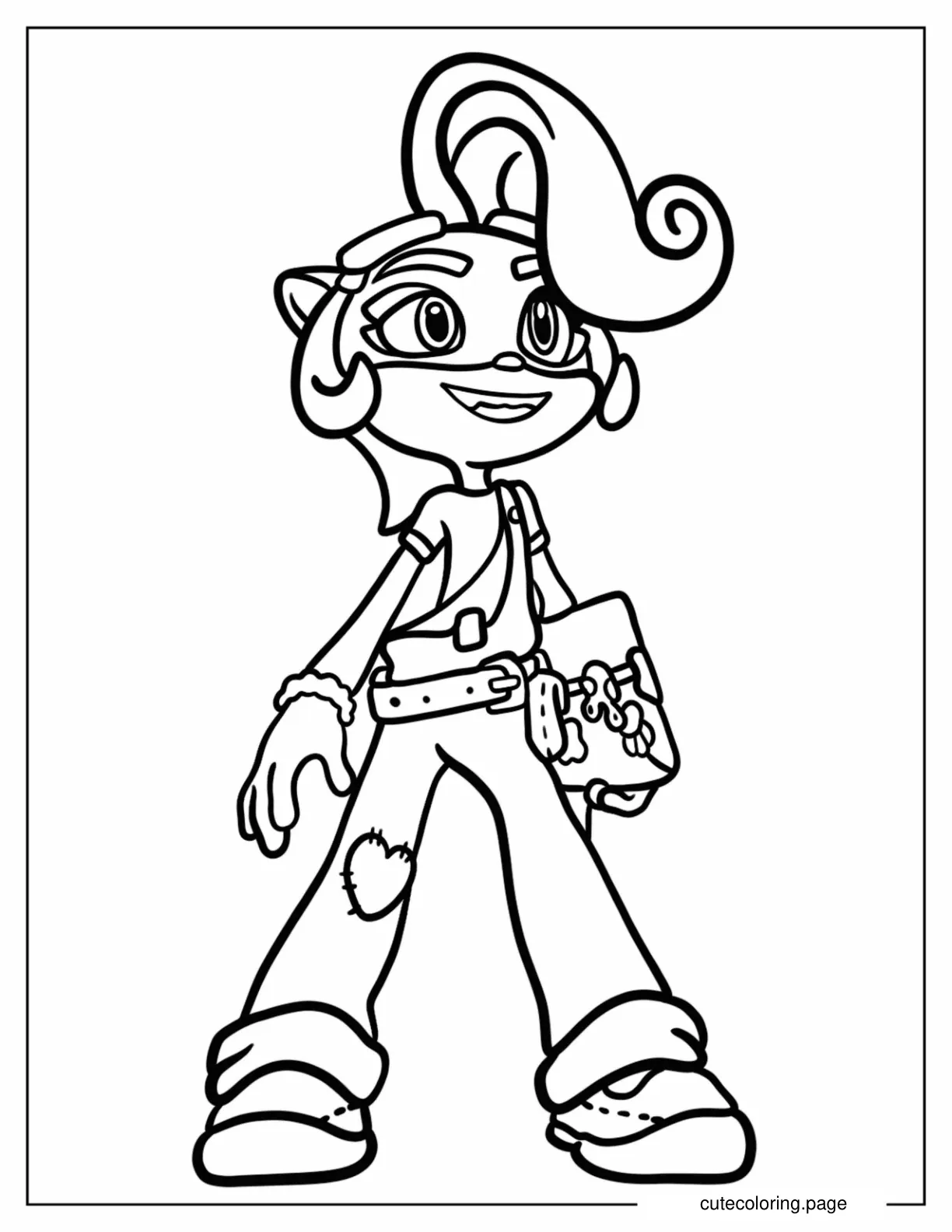 Simple Coco Bandicoot Coloring Sheet For Kids coloring page