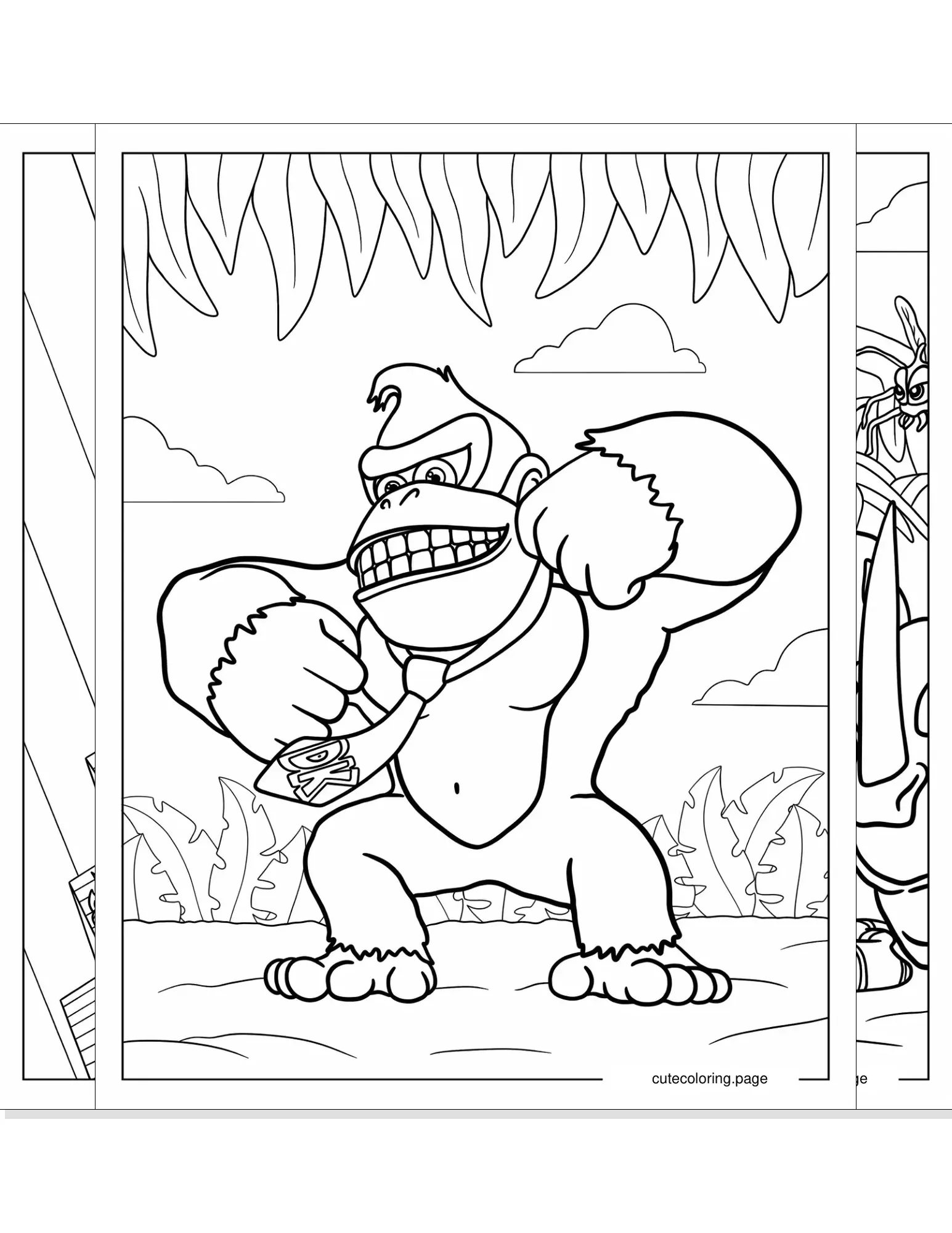 donkey kong coloring pages coloring page