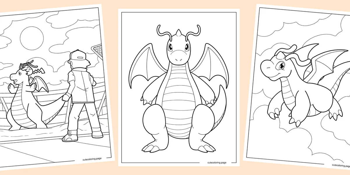 dragonite-coloring-pages