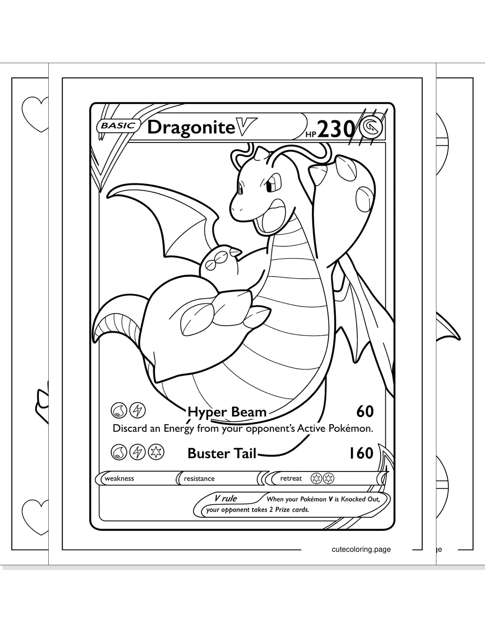 dragonite coloring pages coloring page