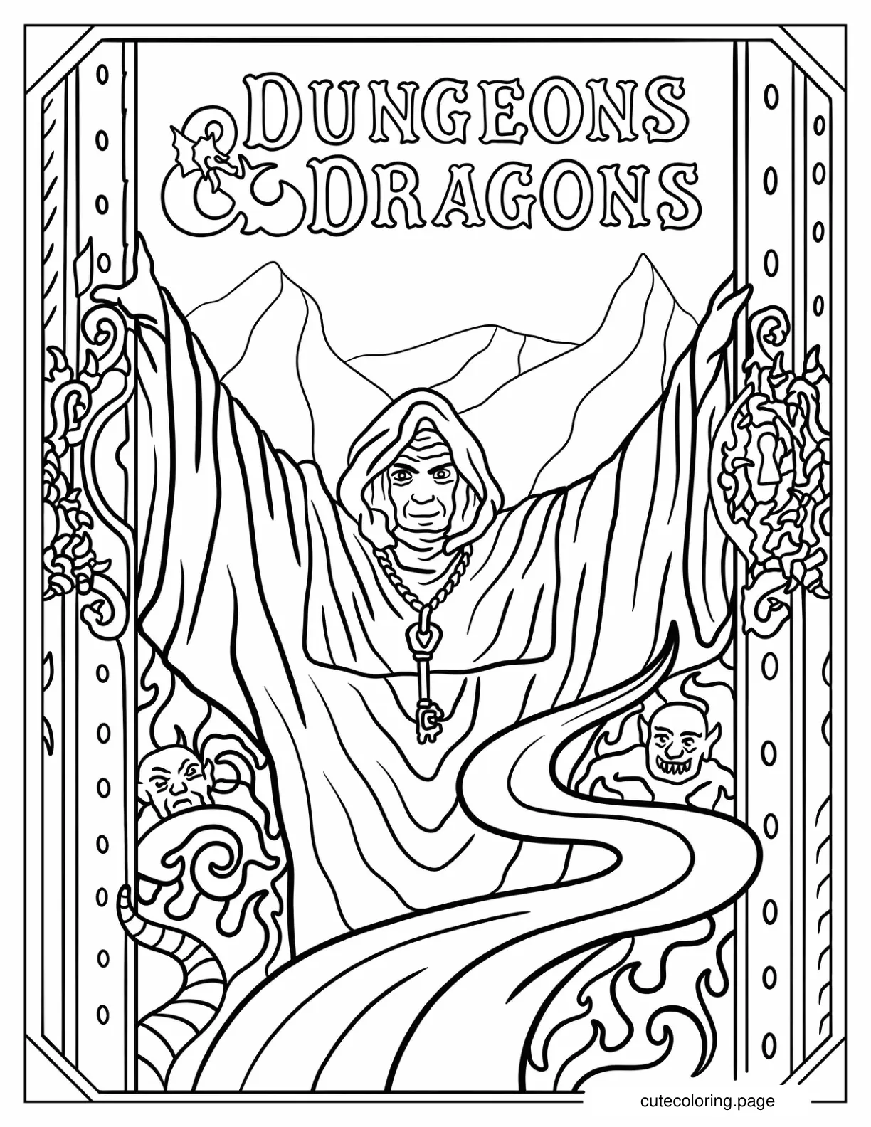 Dungeon Master Coloring Page coloring page