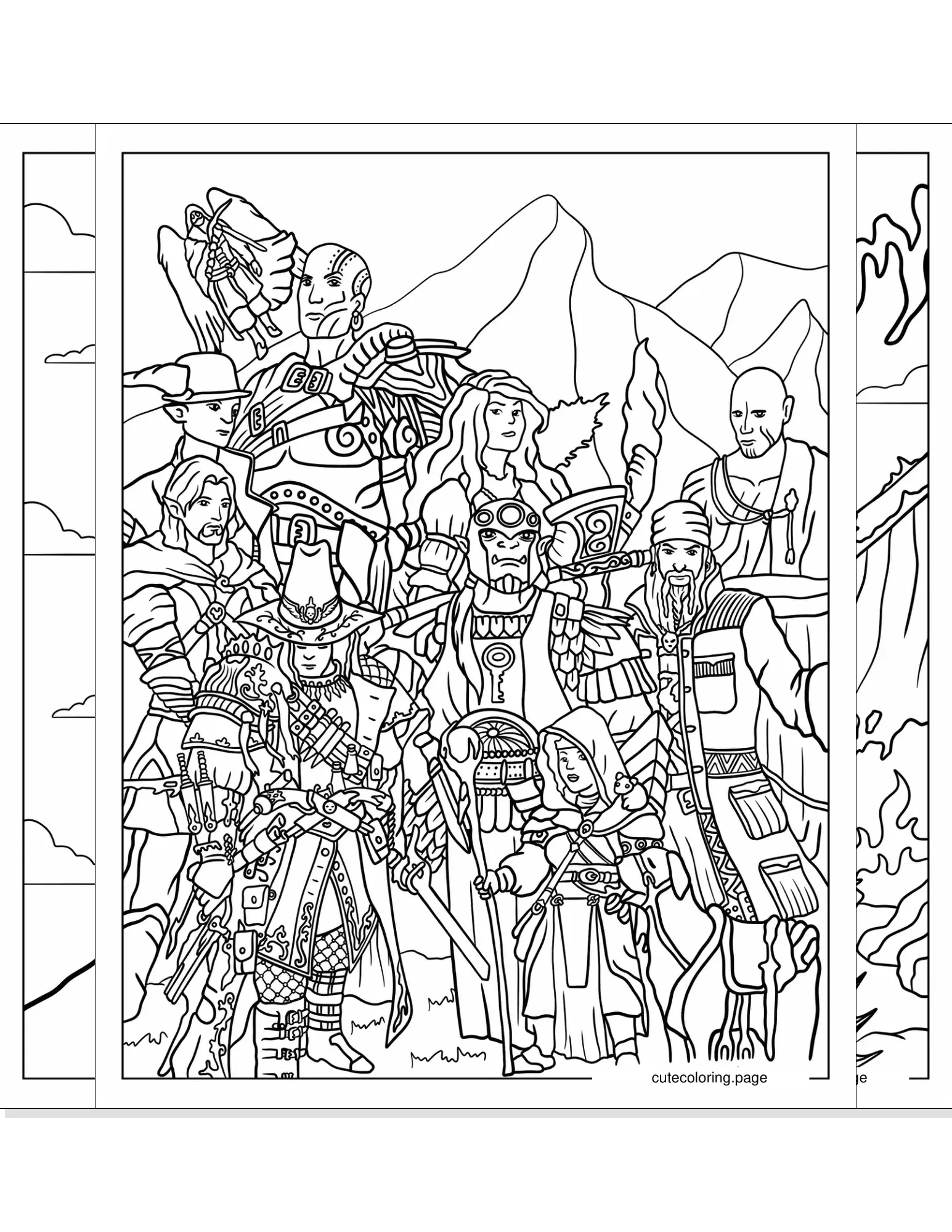 dungeons and dragons coloring pages coloring page