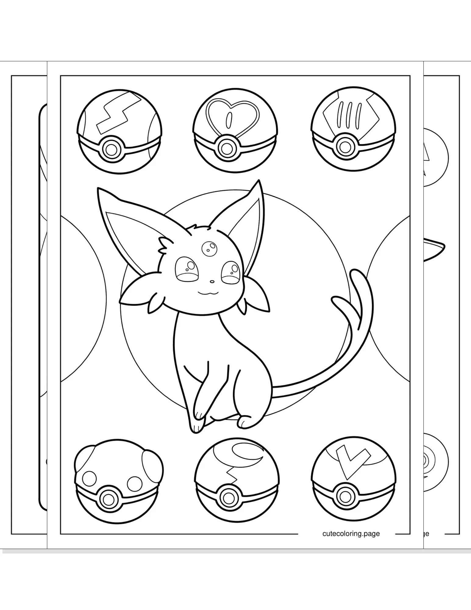 espeon coloring pages coloring page