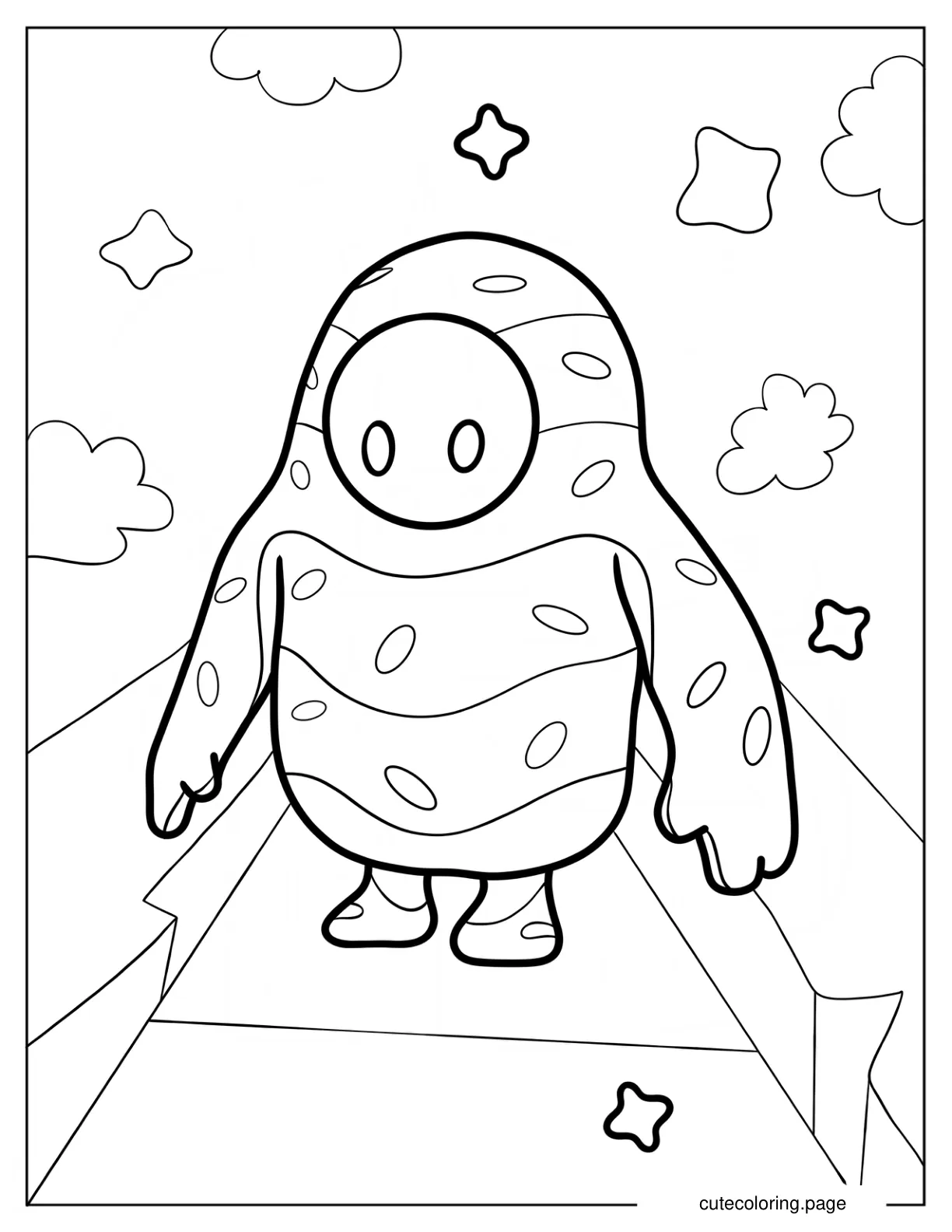 Fall Guys Ice Cream Pattern Skin coloring page