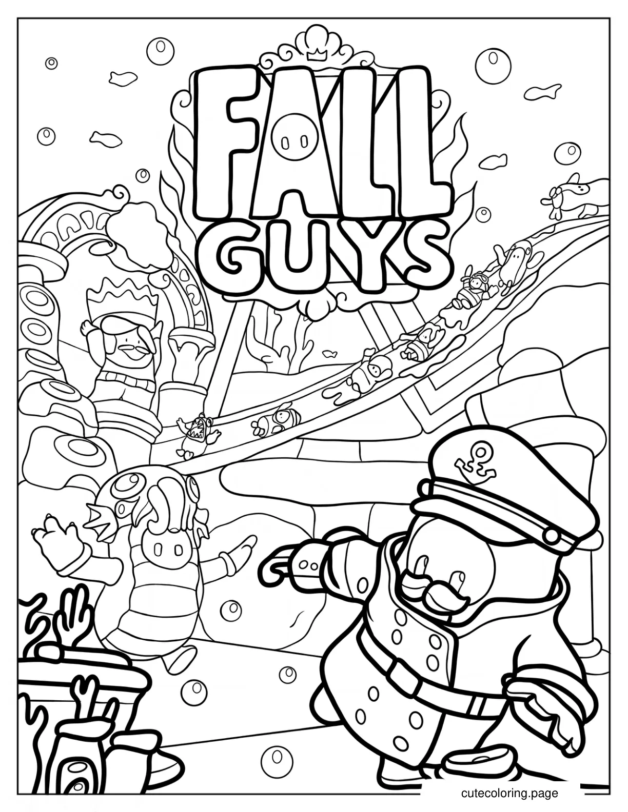 Fall Guys Ultimate Knockout Poster coloring page