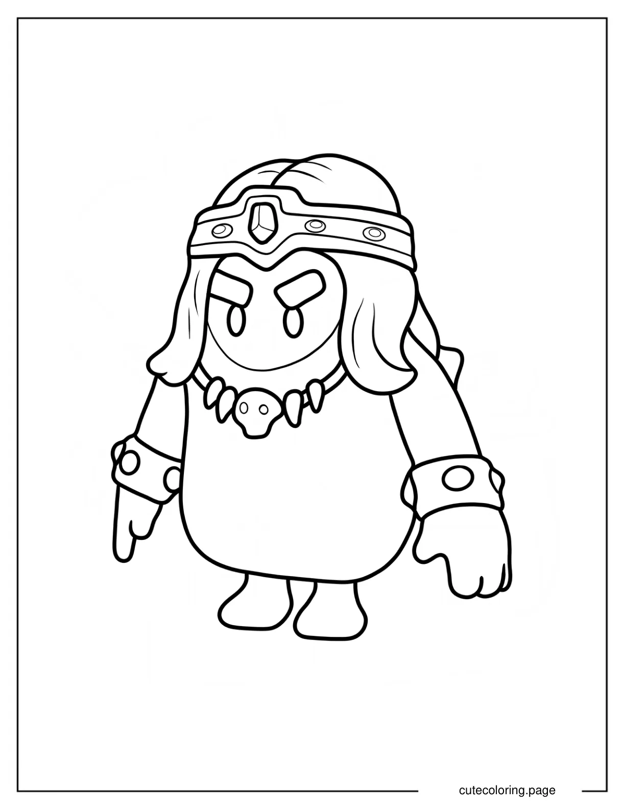 Fall Guys Upper Burly Barbarian Coloring Page coloring page