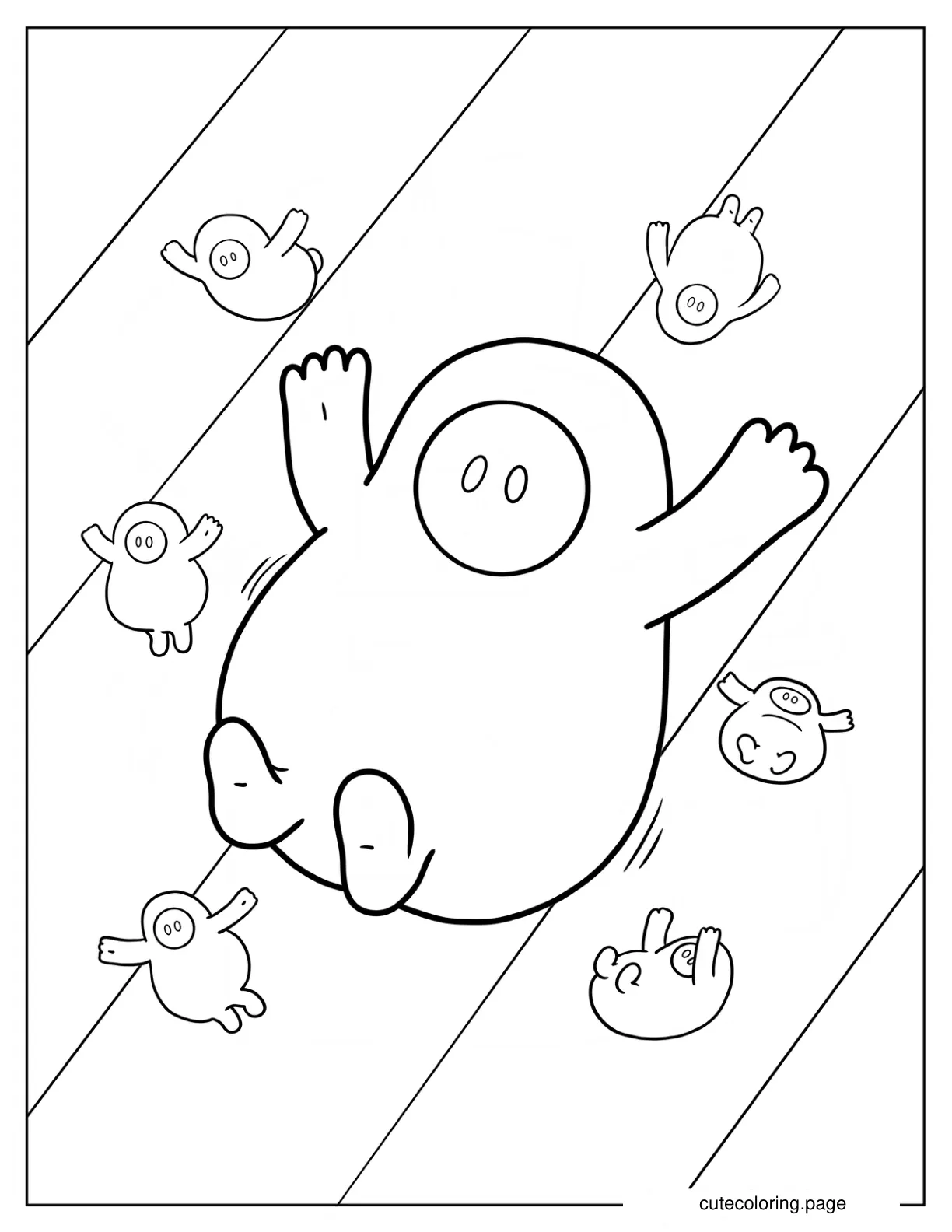 Simple Beans Falling Coloring Page For Preschoolers coloring page