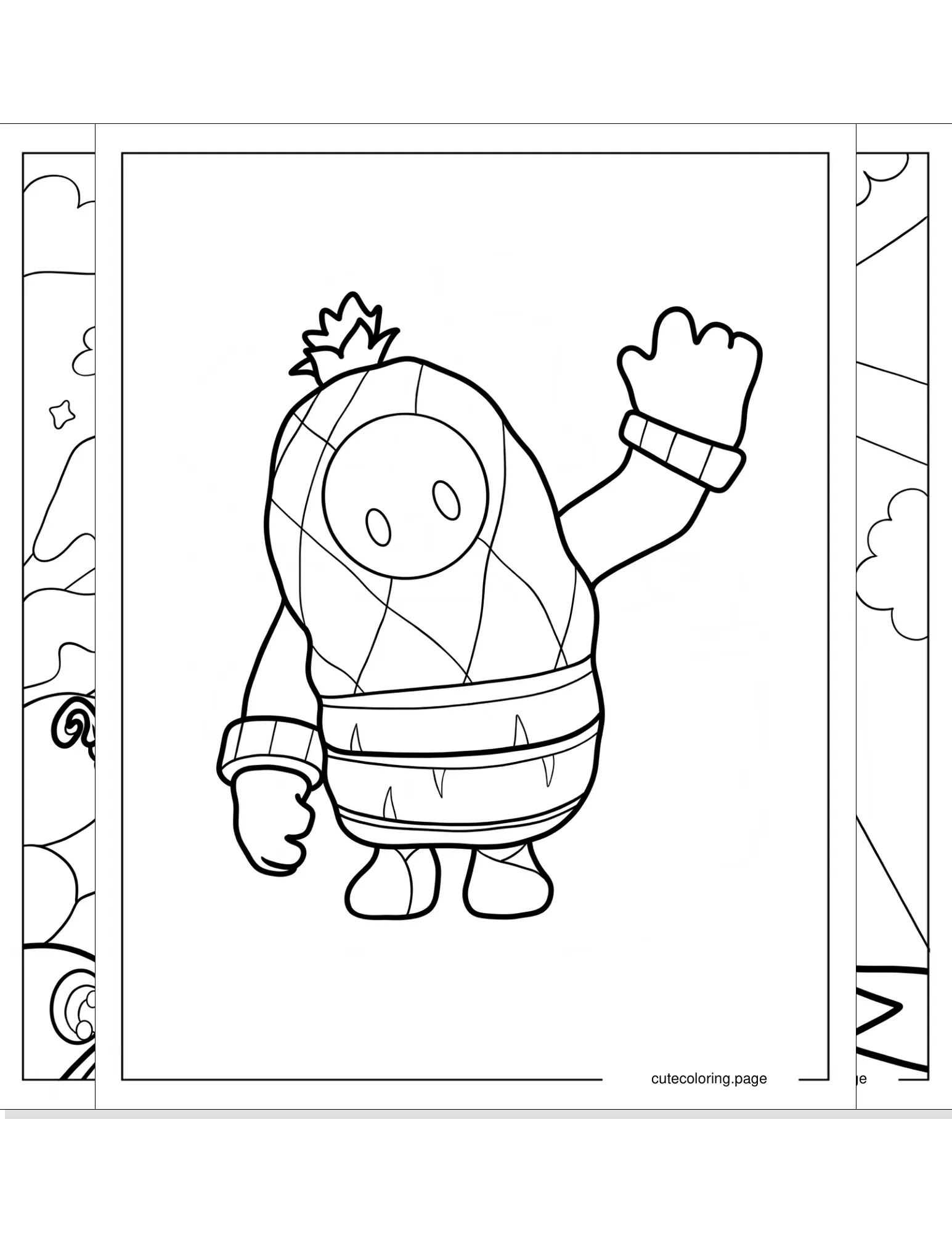 fall guys coloring pages coloring page