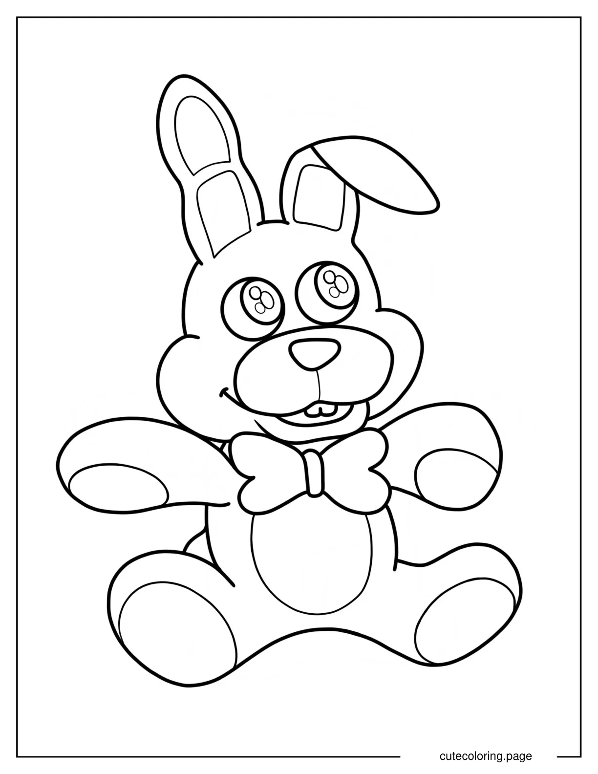 Cute Bonnie Coloring Page For Kids coloring page