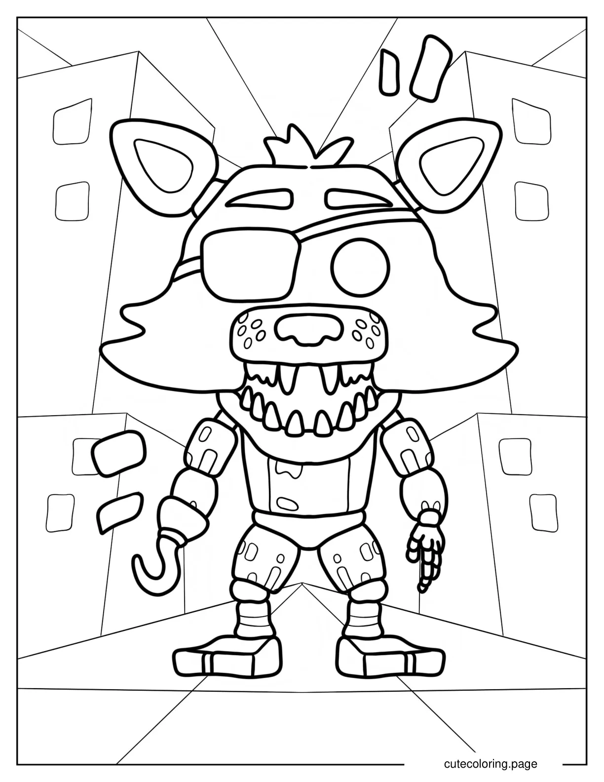 Five Nights At Freddy_s Foxy The Pirate Funko Pop Coloring Page coloring page