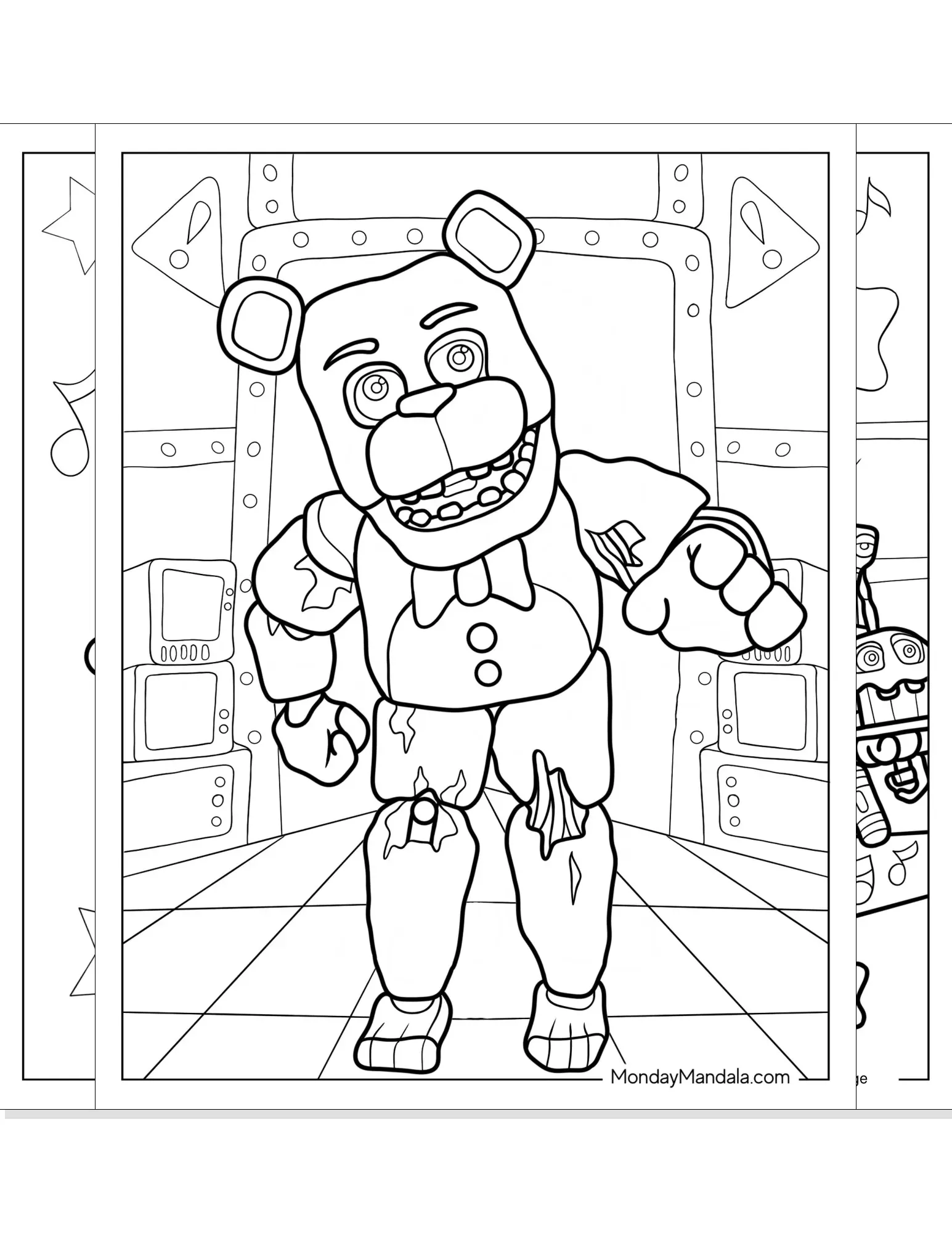 five nights at freddys coloring pages coloring page