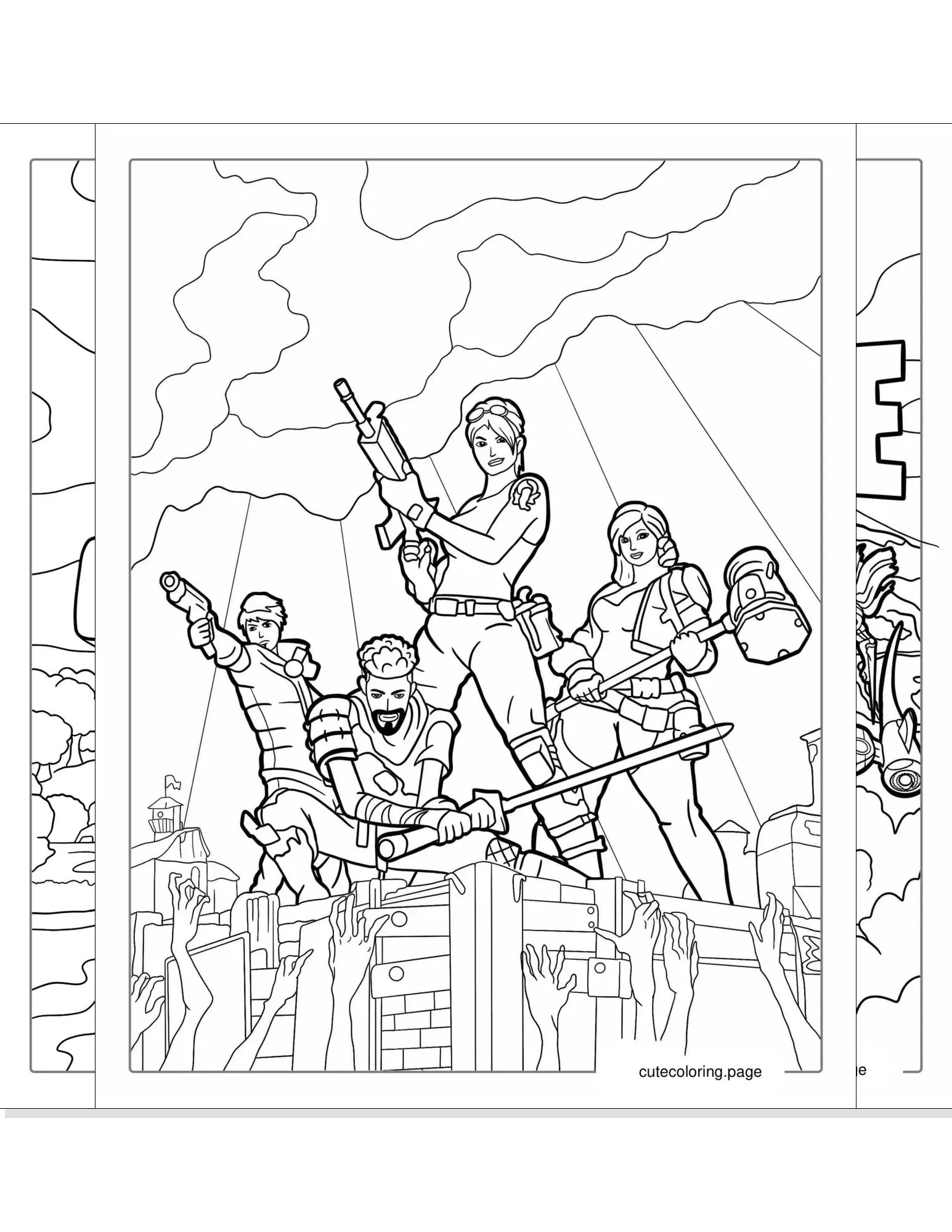 fortnite coloring pages coloring page