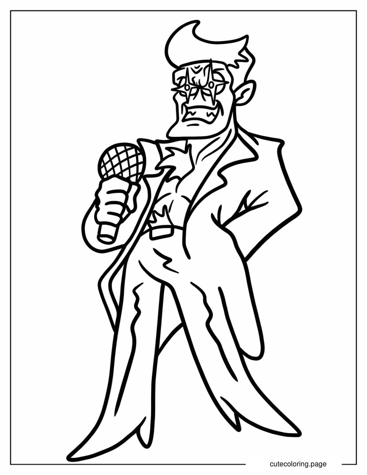 Friday Night Funkin Daddy Dearest coloring page