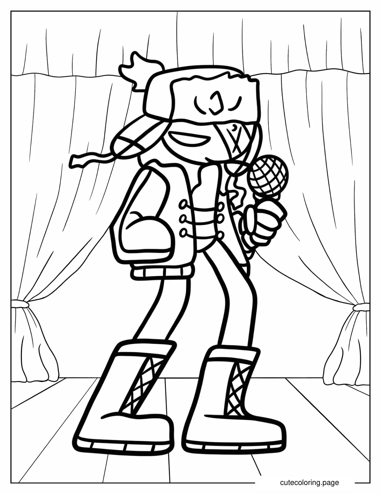 Friday Night Funkin Ruv Coloring Page coloring page