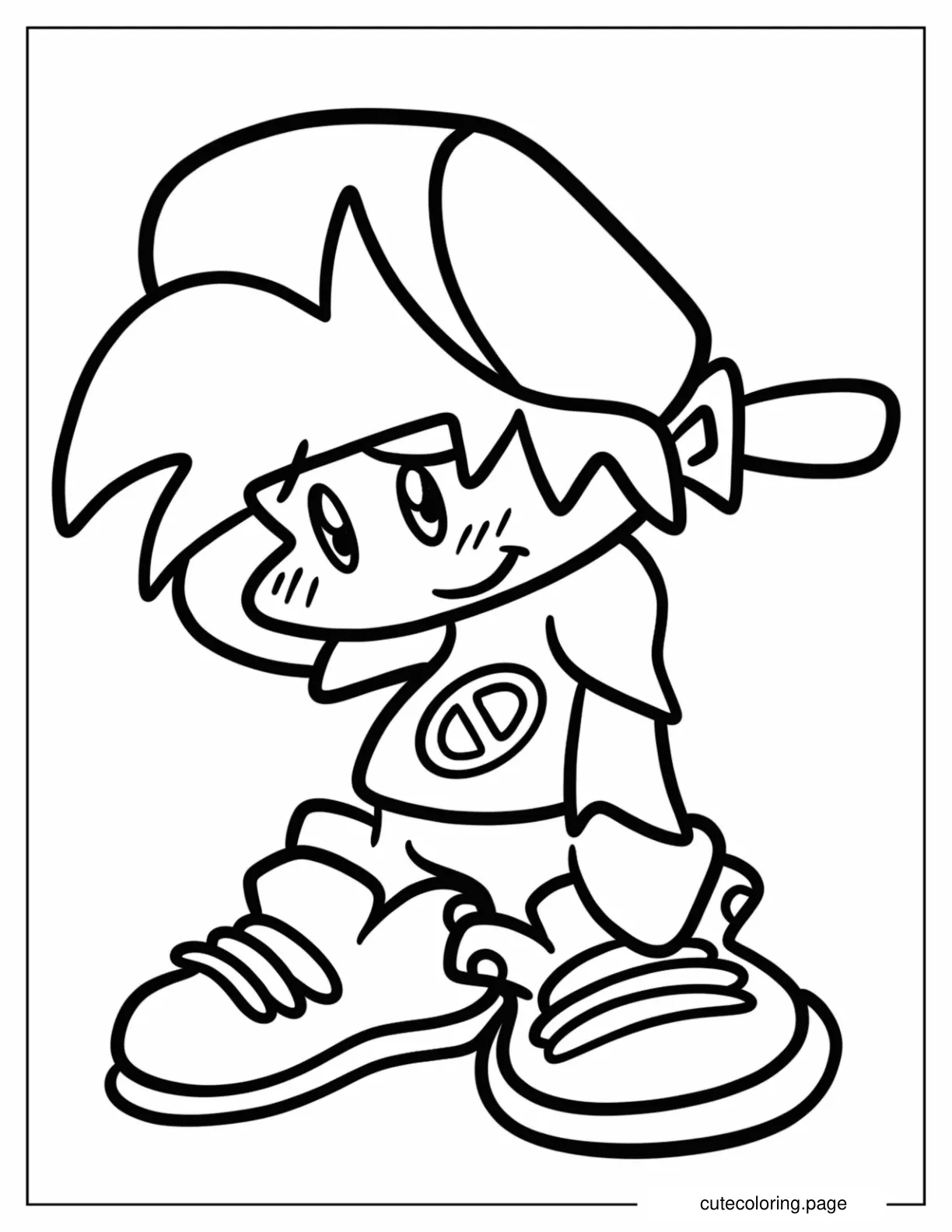 Friday Night Funkin Shy Boyfriend Coloring Page For Kids coloring page