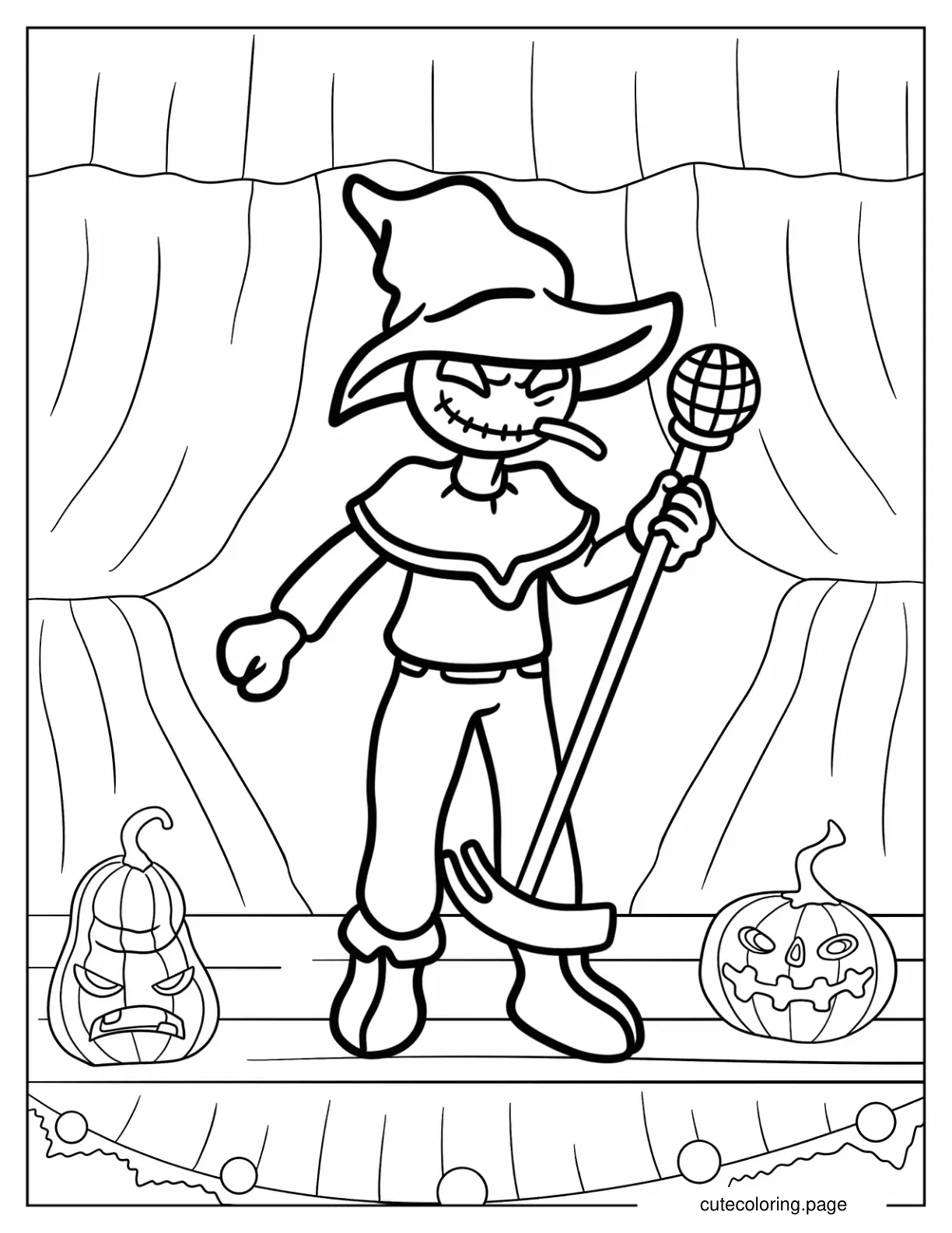 Friday Night Funkin_ Zardy On Stage Coloring Page coloring page