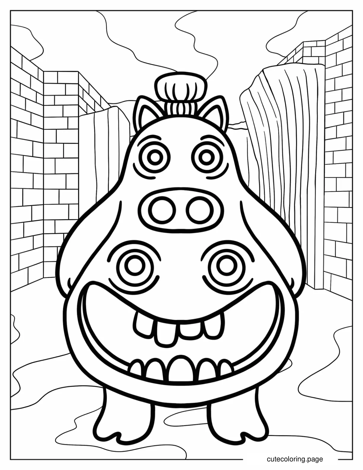 Scary Chef Pigster Coloring Page coloring page