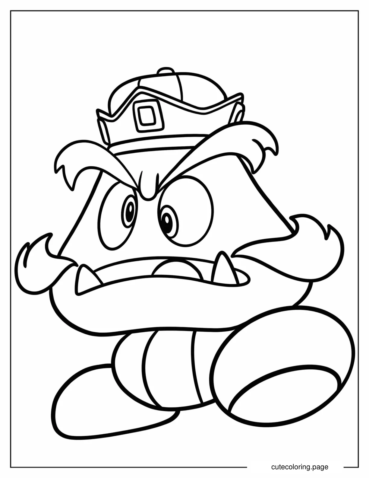 Scary Goomboss Outline Coloring Sheet coloring page