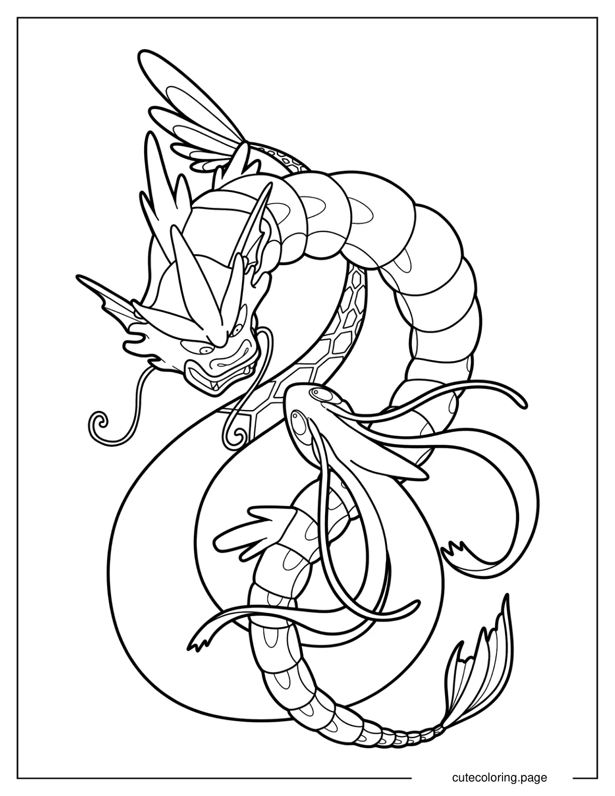 Mega Gyarados With Magikarp Feebas And Milotic coloring page