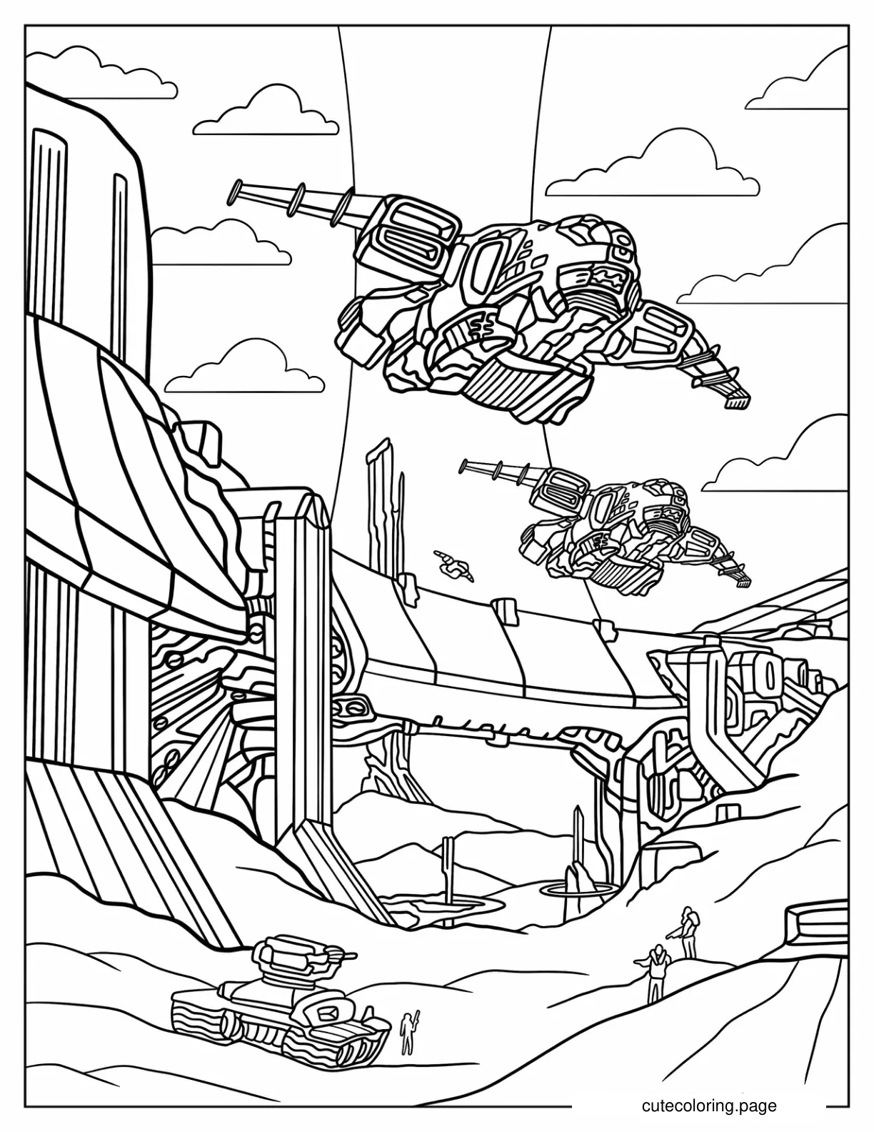 Bravo 022 Ships In The Air coloring page