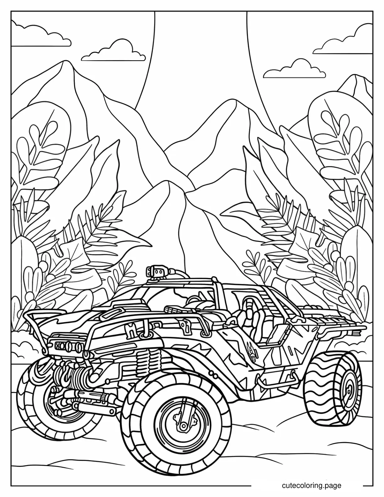 Forza Horizon 3 Halo Land Vehicle Coloring Page coloring page