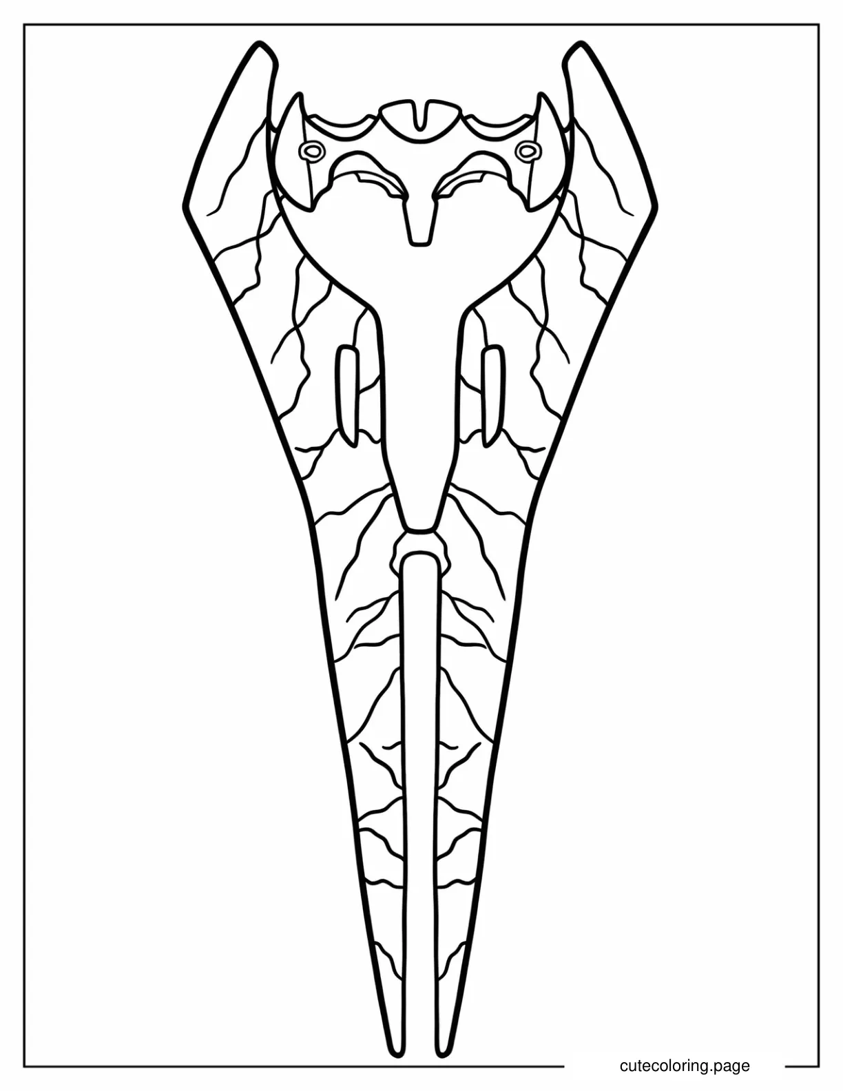 Halo Energy Sword Coloring Page coloring page