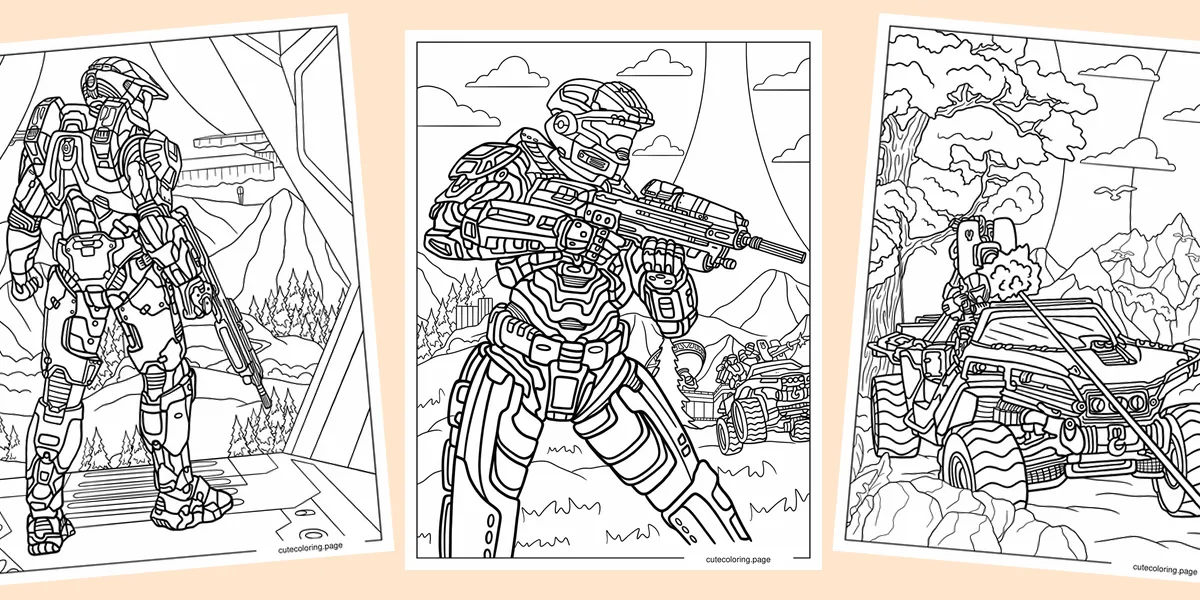 halo-coloring-pages