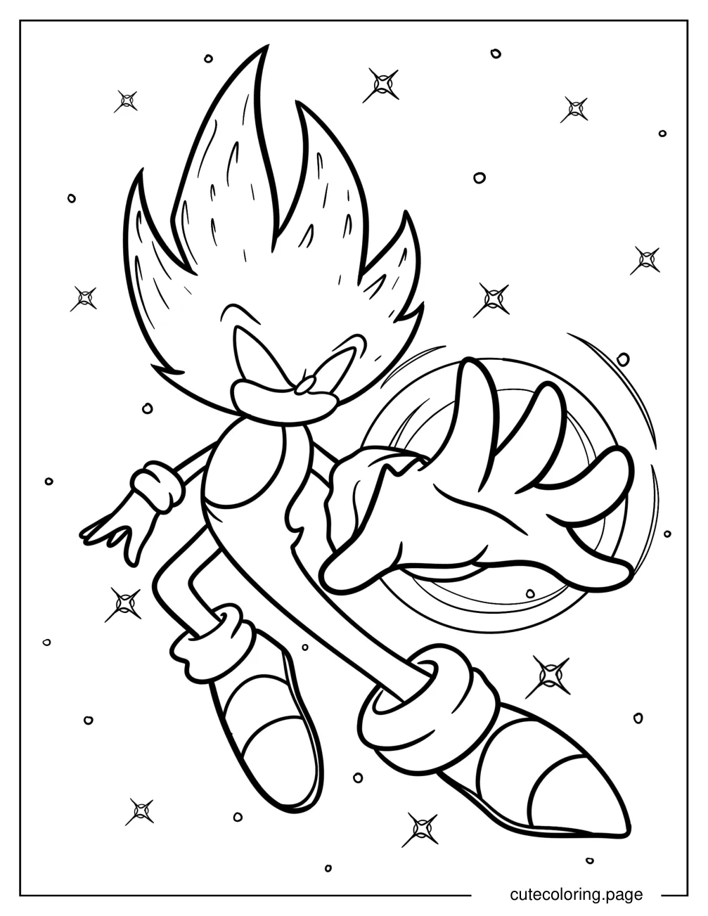 Hyper Sonic Attack Amplification Coloring Page coloring page