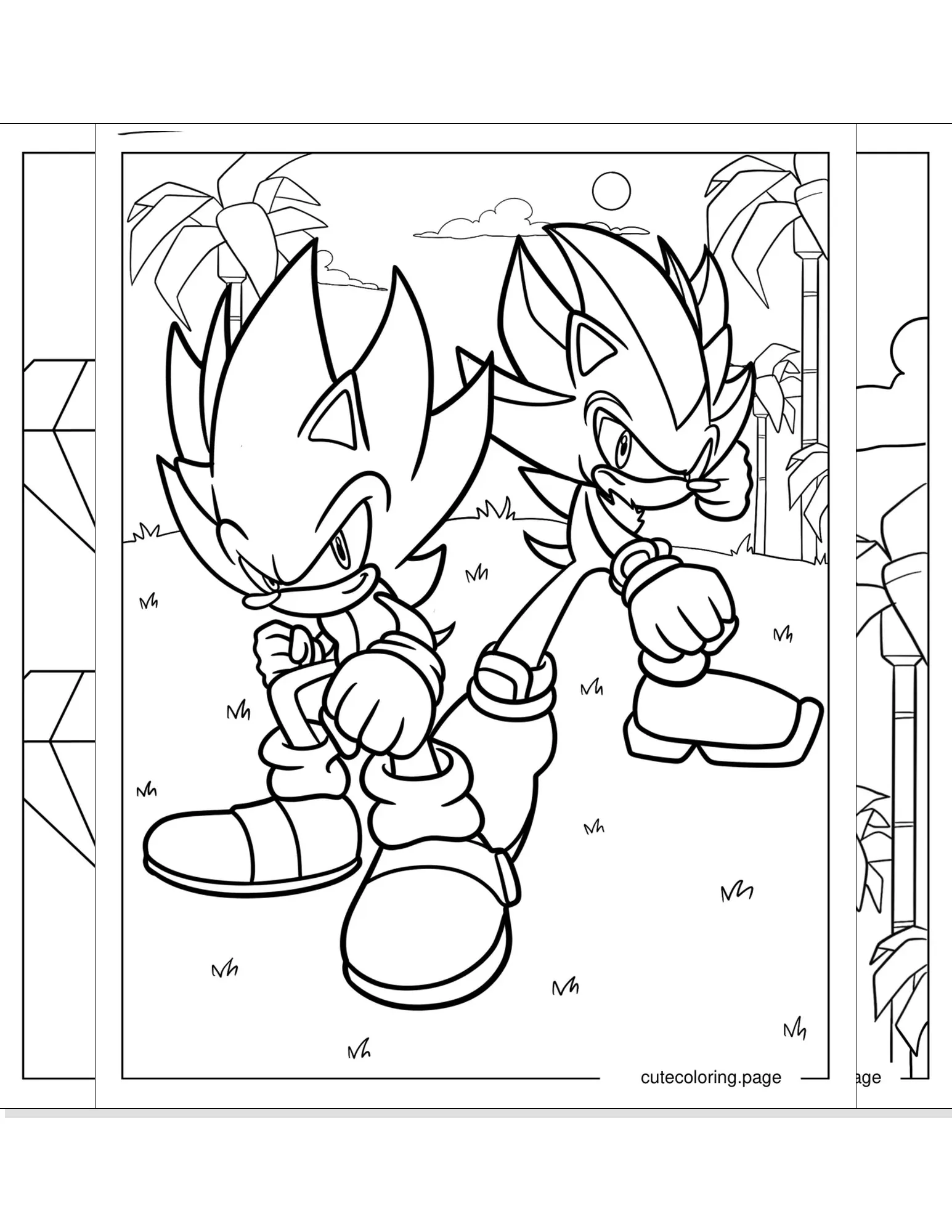 hyper sonic coloring pages coloring page