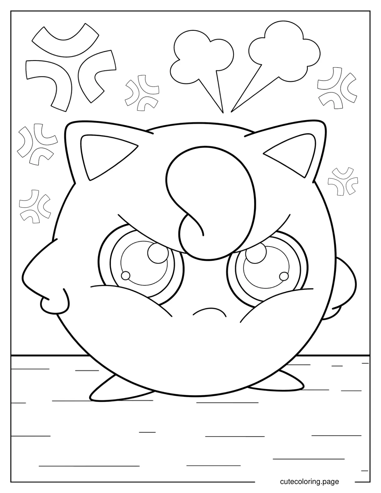 Angry Jigglypuff Coloring Page coloring page