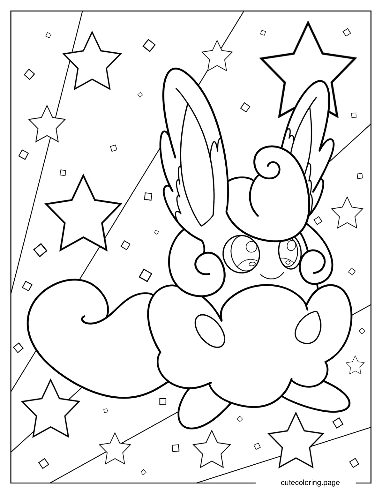 Mega Wigglytuff Coloring Sheet coloring page