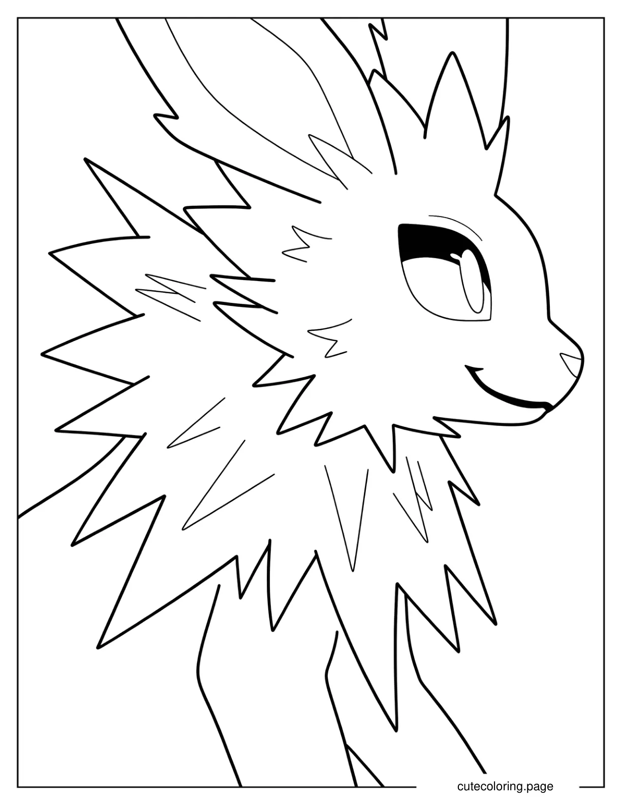 Simple Jolteon Outline Coloring Sheet For Preschoolers coloring page